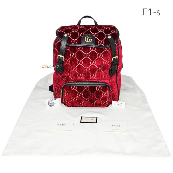 Gucci Unisex 574942 GG Monogram Velvet Backpack - Picture 6 of 10